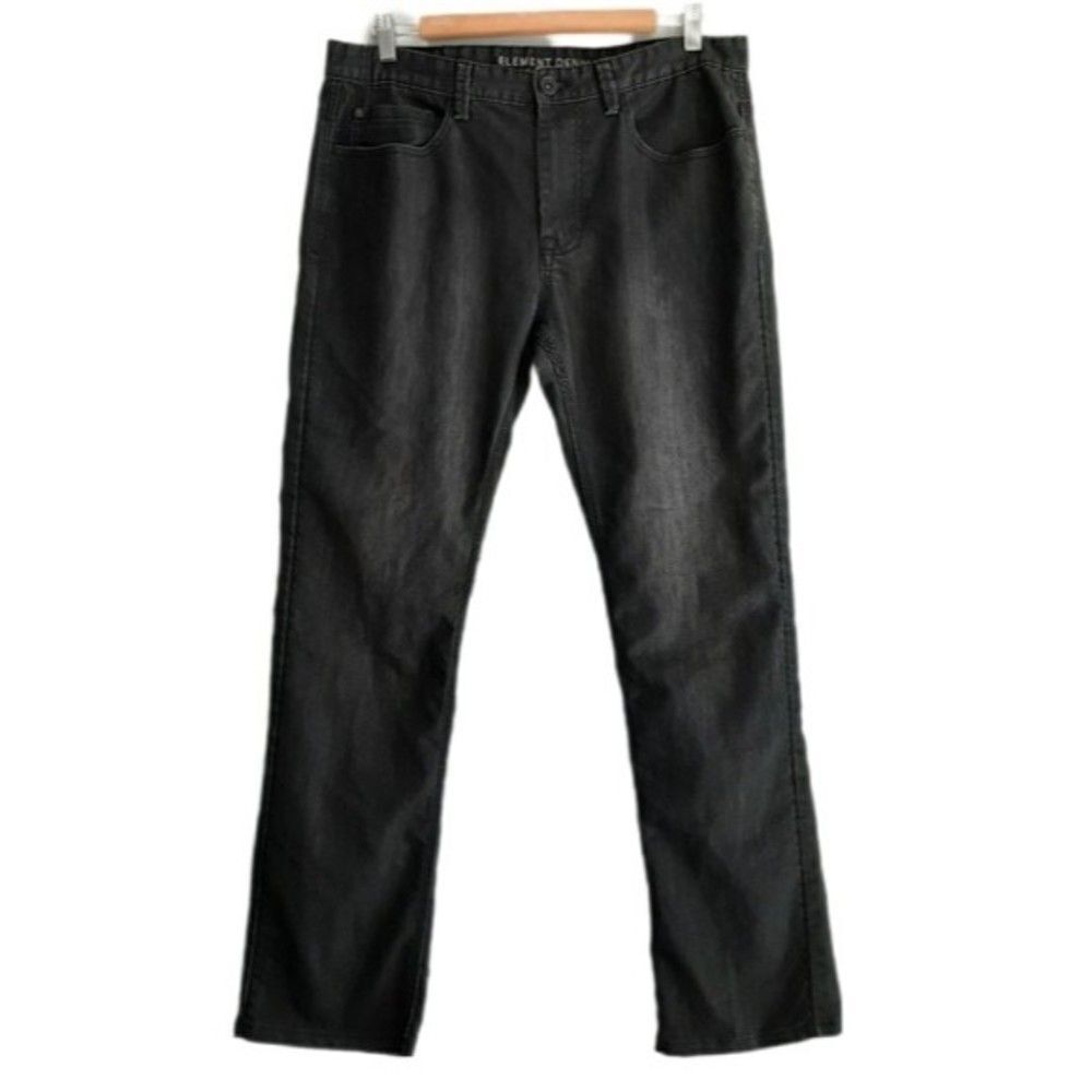 ELEMENT DENIM / Desoto Slim Straight Fit Black Jeans Men's Sz 34